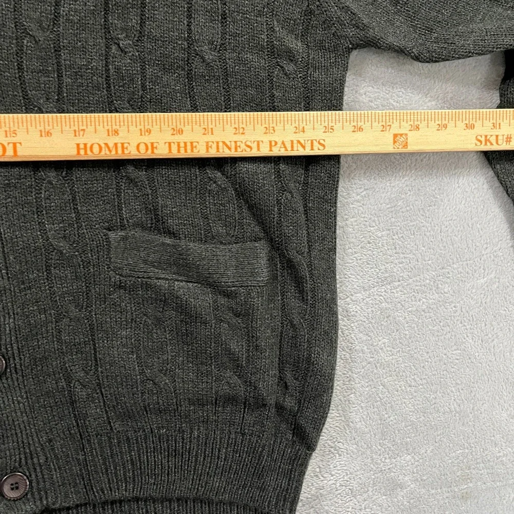 D'Avila Cardigan Mens Large‎ Sweater Cable Knit Button Academia Career Office